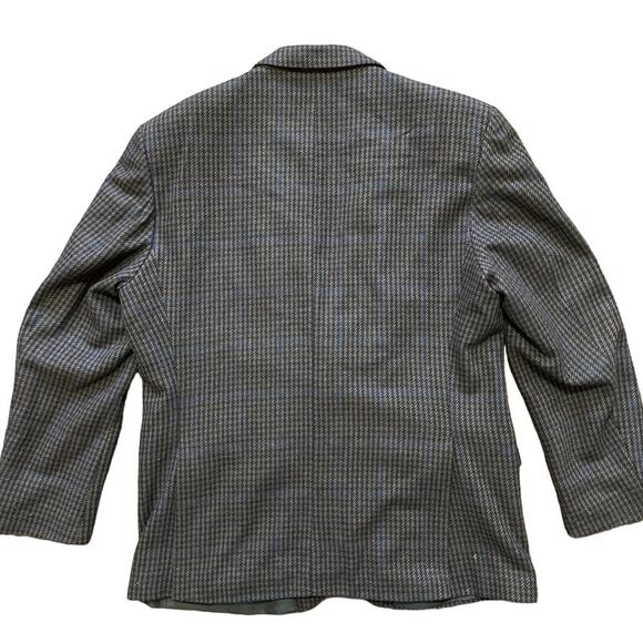 VTG KILMAINE Wool Blend Gun Club Plaid Sport Coat Jacket in Brown Navy SZ 44R - Picture 6 of 11